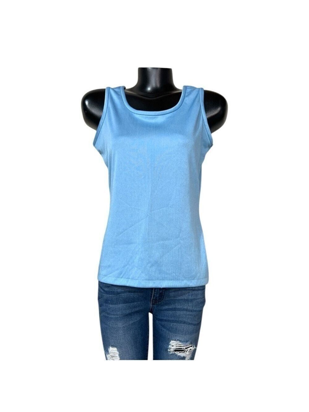5/$25 ⭐️ American Vintage Fitted Light Blue Tank Top Classic Minimalist Stretch